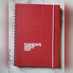 Vintage 2009 FASHION’S NIGHT OUT NYC QVC Spiral RED Notebook Journal Vogue